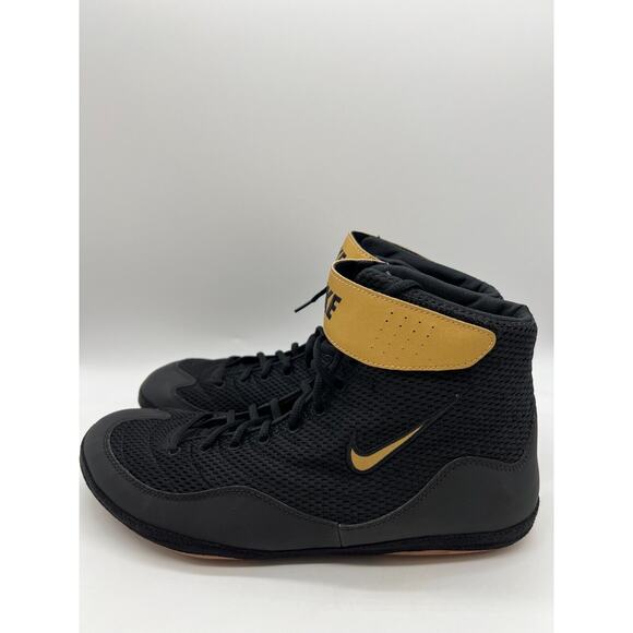 Nike Inflict 3 Wrestling Boxing Shoes Black Gold 325256-004 Men\'s Size 14 main image 9